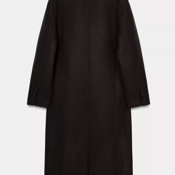 ZARA BROWN OVERSIZED DOUBLE BREASTED WOOL COAT ZW COLLECTION - Picture 5 of 6
